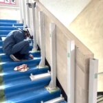 支柱の設置の様子